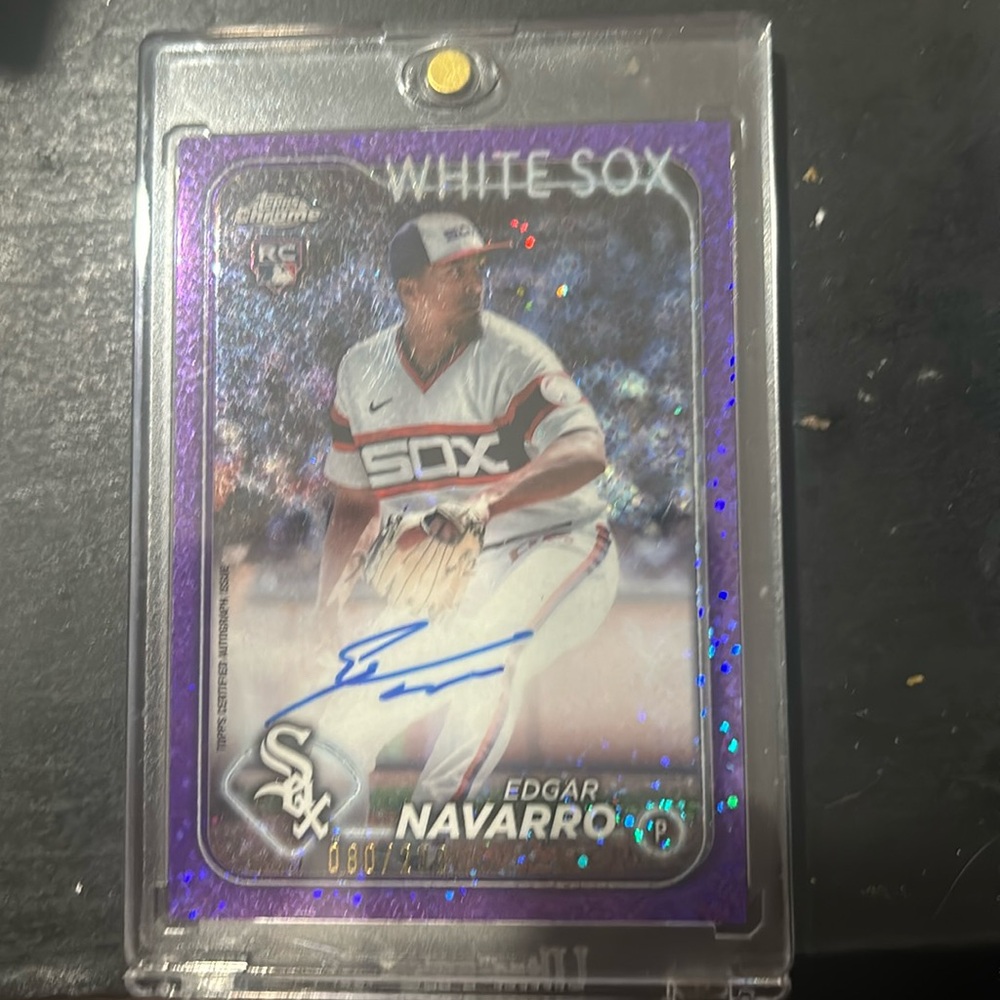 2024 Topps Edgar Navarro Autographed Puple Holographic RA-EN Mint #080/299